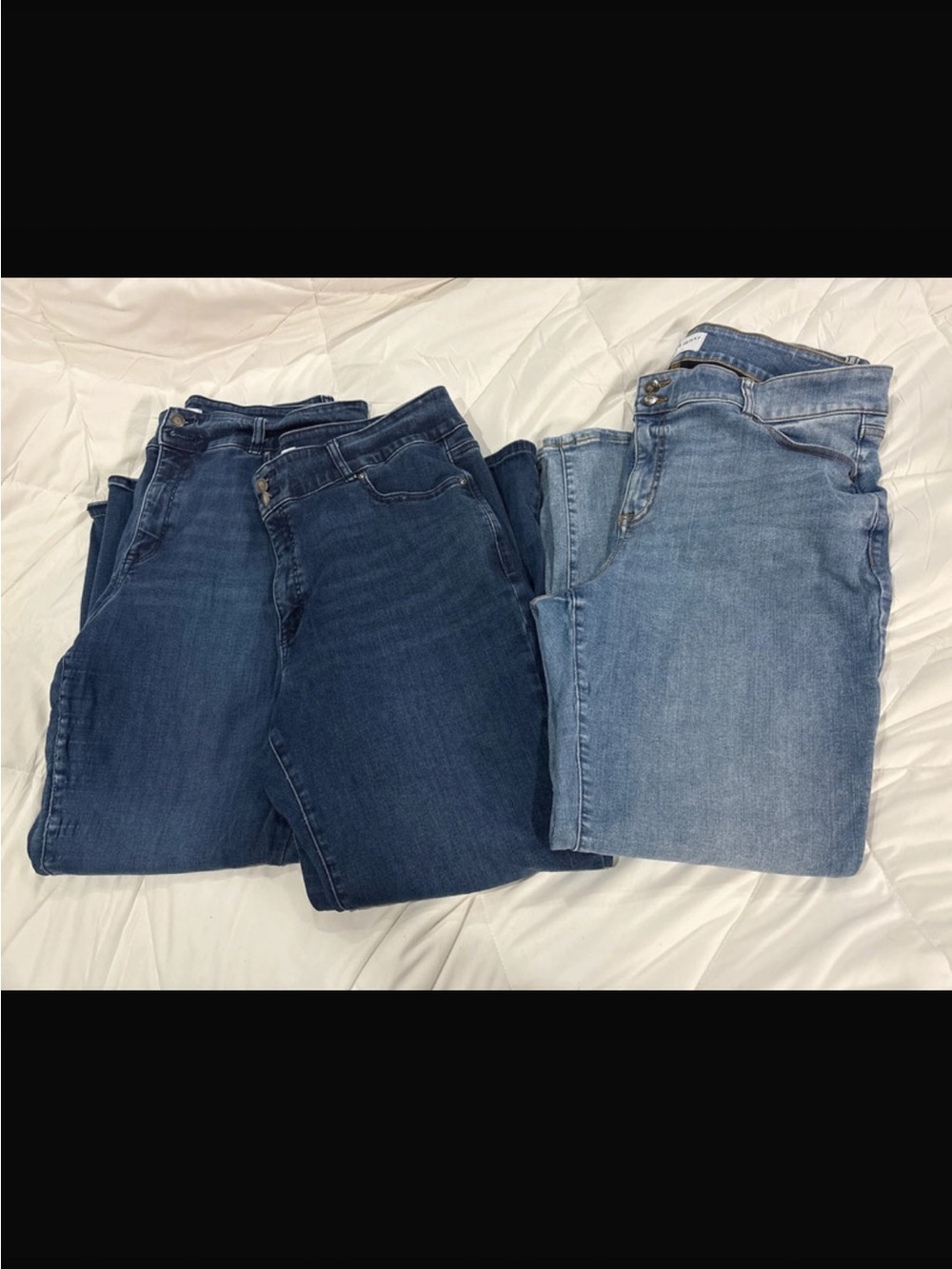 Lane Bryant Women's Denim Jeans - Dark Blue & Light Blue